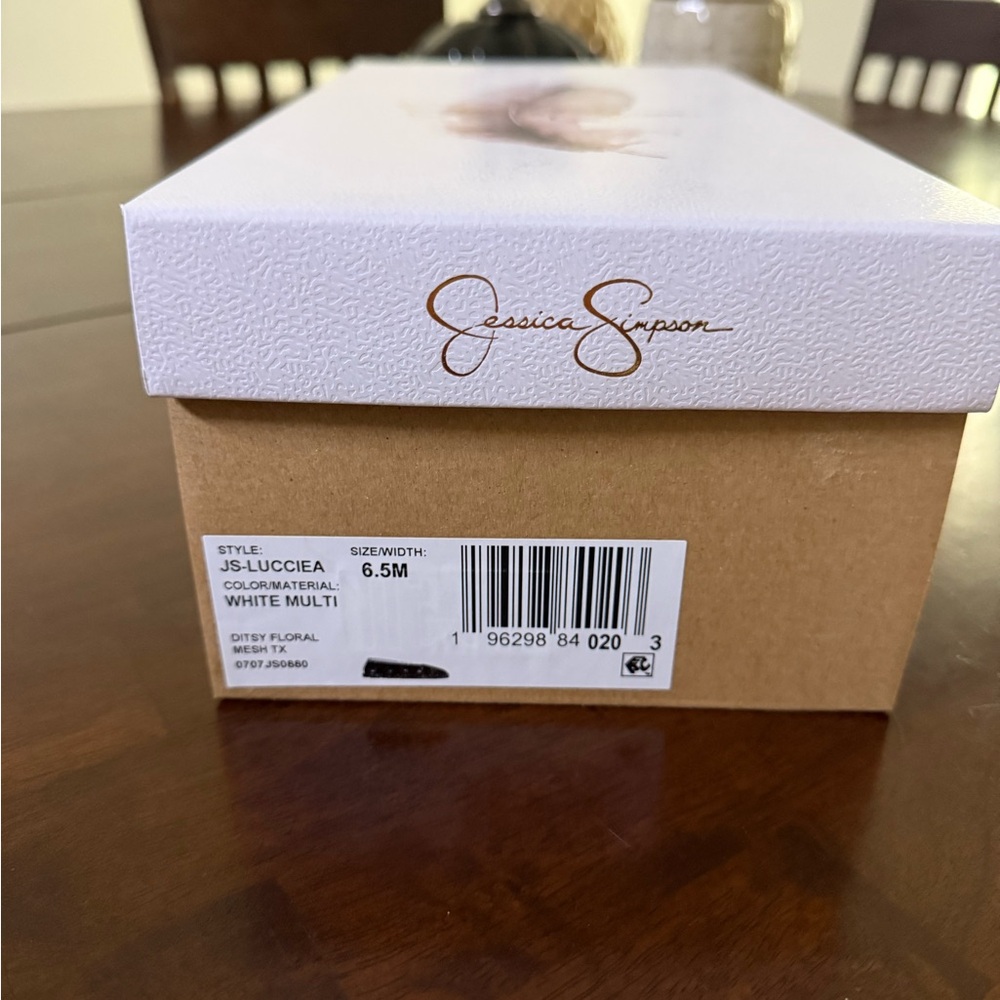 Jessica Simpson White Multi Floral Shoes